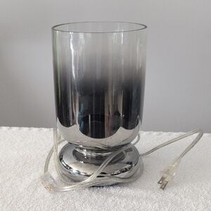 Modern Silver Glass Candle Holder